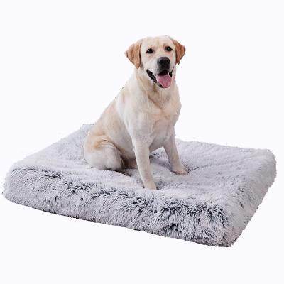 China Wholesale Waterproof Comfortable Soft Pet Bed Egg Crate Foam Mat Detachable Plush Pet Dog Cat Bed for sale