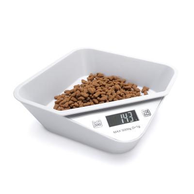 China Viable Multifunctional Modern Style Food Weight Scale Pet Driver Electronic Pet Scale Bowl for sale