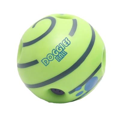 China Viable Elastic Voice Dog Bite Ball Pet Training Plastic Toy Ball Chew Resistant Rubber Pet Toy For Dog for sale