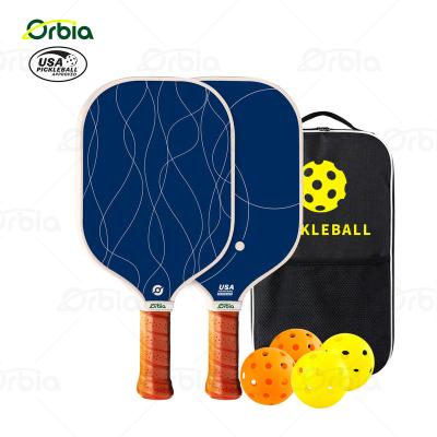 China Customized Orbia Premium Quality Carbon Fiber Paddle Pickleball Set With 2 Pro Pickle Ball  Pickleball Set With Net for sale