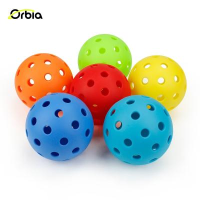 China Durable Orbia Customized Logo Factory Price 24 Pack 26 Holes Indoor Pickleball Ball And 40 Holes Outdoor Pickleball Balls With Bag for sale