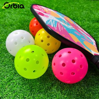 China Durable ORBIA Custom Pickleball Balls 40 Holes Outdoor Professional Franklin Pickleball Balls White for sale