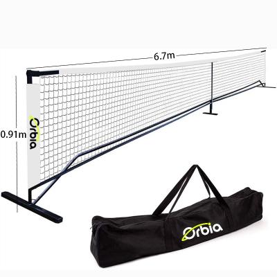 China Pickleball trainning net High Quality Customized Outdoor 22ft Pickleball Nets Portable Oval Tube Post Heavy Duty Pickleball Net for sale