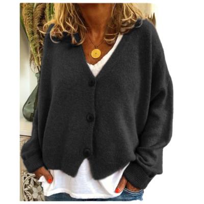 China Pattern Type: Solid Sleeve Type: Long Sleeve Sizes: Natural Elasticity: Stretchy Thickness: Mid-weight Material: V-Neck Cashmere Heat Customization 2021 Women Tops Knitted Cardigan Sweater Coat for sale