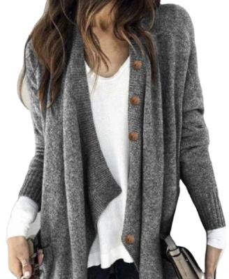 China Pattern Type: Solid Sleeve Type: Long Sleeve Elasticity: Slightly Stretchy Thickness: Mid-weight Material: Cotton-Blend Long Sleeves Are Comfortable Loose Long Winter Cardigan Sweater Woman for sale