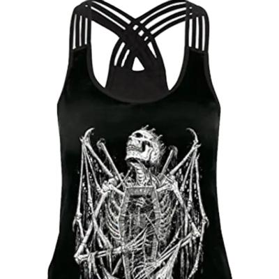 China Anti-wrinkle 2021 the new style gothic camisole print halter vest for woman for sale