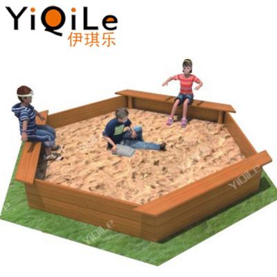 China Children Playing Outdoor Sand Box High Quality Wooden Playground Equipment For Kids for sale