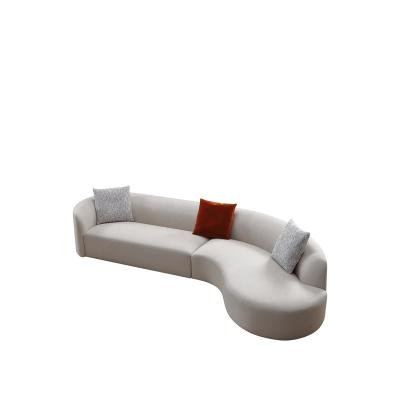 China Home sofa set furniture couches luxury living room Nordic modern couch fabrics semi round sofa for sale