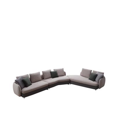 China Home sofa Italian Furniture Modern Living Room Home Sofas Interior L shape Leather Sofa set Furniture for sale