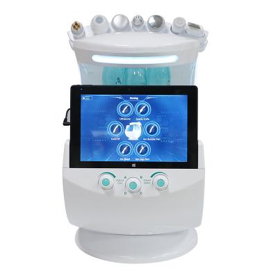 China Anti-Puffiness 7 in 1 Home Use Dermabrasion Skin Care Ice Blue Oxygen Beauty Machine Smart Skin Analysis Treatment Salon Use for sale