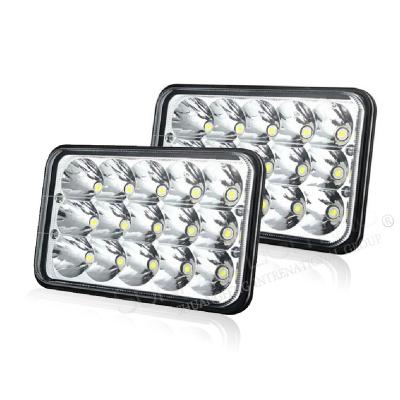 China 5x7 6x7 4x6 Inch 45W Square Driving Light Halo Ring Led Car Headlights Hi /Low Working Sealed Beam For Trucks HC-6451 for sale