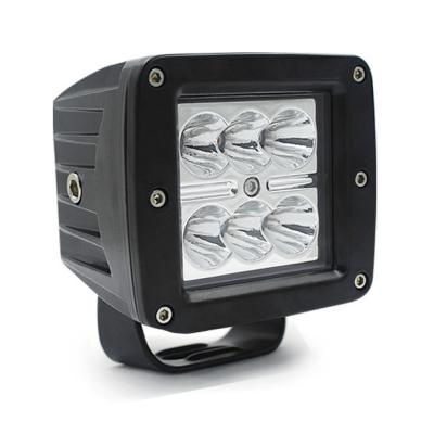 China 18W Aluminum Alloy LED Cube Work Light Off Road Driving Reservation Lights Spot Flood Beam Square Fog Lamp Auto Lighting System for sale