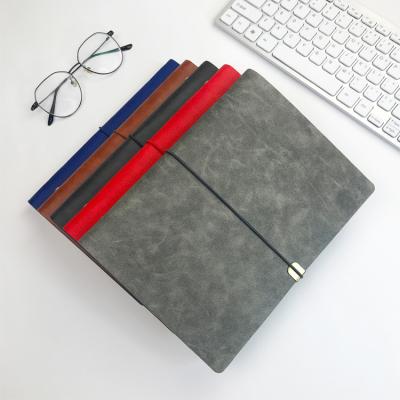 China Eco-friendly Paper Leather Diary 6 Ring Binder Stationery Notebook Travel Journal PU Notebook Cover A5 Spiral Notebook Planner Organizer for sale