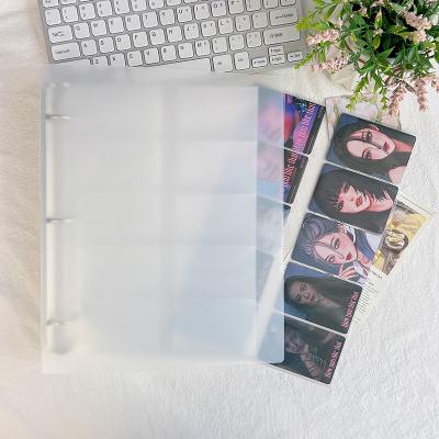 China Custom Matte Metal 3 Ring Binder Monthly Weekly Daily Planner A4 PP Ring Binder and Clear PP Folder Card Book with 9 10 Pocket Sleeve for sale