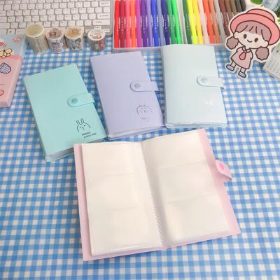 China Hot sale fashion pp candy colors 240 grid card pack frosted clear plastic card book 3 inch card slot for sale