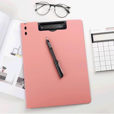 China Custom School Teaching+Office+Home Gift PP Metal Folding Folder Plastic Foldable Office Document Storage A4 Foam Folding Clipboard for sale