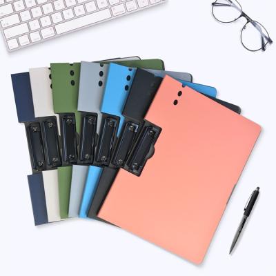 China Teaching+Office+Home School Gift A4 Solid Portable Business PP Home Office Vertical Type With Metal Clip Folder for sale