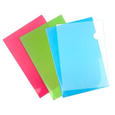 China Eco - Friendly Customized Transparent Document L Form PP Plastic Folding A4 Size Waterproof Folder for sale