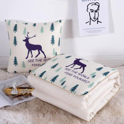 China Nordic Statistical Institute Cartoon Ground Wool Pillow Quilt Quilt Office Anti-Static Cushion Is Gift Pillow Is Customized Logo for sale