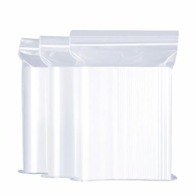 China Recyclable transparent pe bag clothing storage sealing bone bag self sealing food thickening plastic ziplock bag for sale