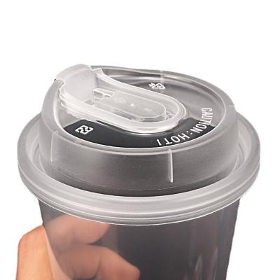 China Non Spill Customized Wholesale Leak Proof Coffee Milk Tea Disposable Lid For Take Away Degradable Lid Use Cup Hot Cold Drink for sale