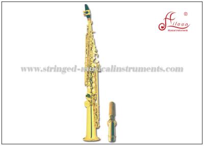 China Straight Soprano Saxophone Woodwind Musical Instruments High F# Bb Student Model for sale