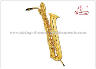 China Woodwind Musical Instruments Baritone Saxophone Eb Low A# Gold Lacquered for sale