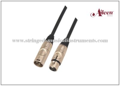 Chine Mâle en spirale noir du bouclier 6mm Xlr au câble femelle pour le microphone, connecteur de XLRf XLRm à vendre