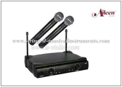 China FM UHF Fixed Professional Sound Systems Dual Channel Wireless Microphone for sale