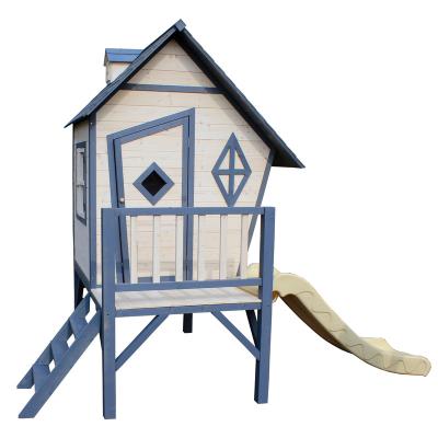 China Easily Assembled Wooden Twisted House Kindergarten Play Houses Kids Timber Garden Houses for sale