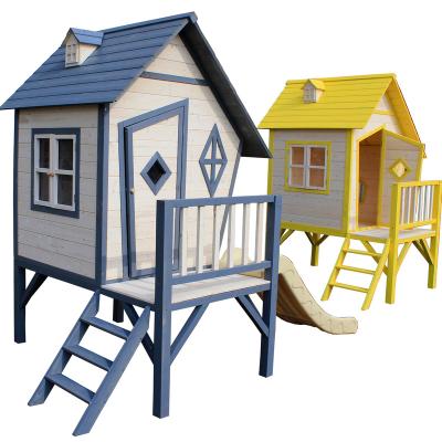 China Easily Assembled 2020 Global Hot Selling Kids Wooden House Wooden Cubby House Outdoor Children's House for sale