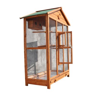 China Sustainable High Quality Professional Garden Breeding Pet Play Rack Cages Wooden Bird House for sale