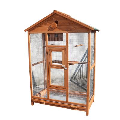 China Viable Bird Aviary Nesting Cockatiel Parakeet Breeding Wooden Bird Pet Cage Box for sale