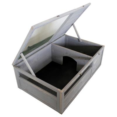 China Sustainable Delicate Selling Universal Wood Nest Turtle Tank Reptile Box House for sale