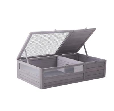 China Viable Reptile Feeding Box Amphibious Box With Cover Small Turtle Box Sun Terrace Turtle Feeding Tank for sale