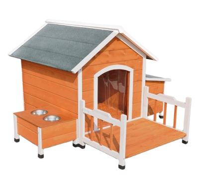 China High Quality Sustainable Outdoor Pet Cage Carrier Wooden Dog Kennel With Storage Box Supply for sale