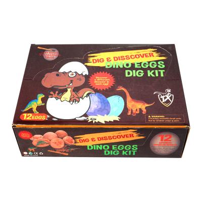 China Funny Dino Dig Kit Dinosaur Egg Excavation Fossil Toy Dinosaur Party Favors Toys Dig It Out Kids Toys 12 PCS Dinosaur Eggs for sale