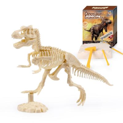 China Educational Toys DIY Dino Fossil Dig Discover Plaster+Plastic Kids Science Excavation Kit For Kids Dino Excavation Toy for sale