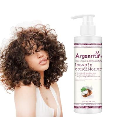 China ARGANRRO Private Label Nourishing Sulfate Free Gluten Free Organic Curl Shine Shea Moisture Leave In Conditioner For Keratin Treated Hair for sale