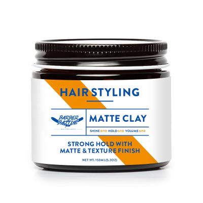 China ISO/MSDS/GMPC Certification MATE Professional Matte Finish Natural Look Styling Hair Clay for sale