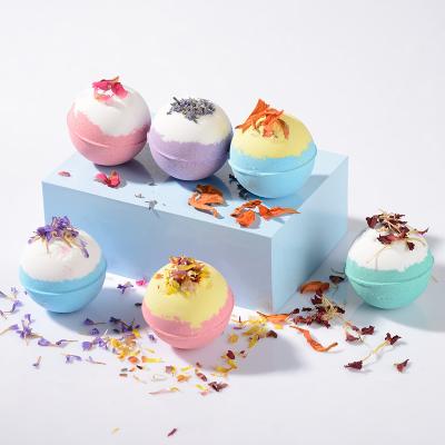 China Natural Bath Bombs Manufacturer Private Label Custom Wholesale Lavender Bath Bombs Moisture Ball Bath Bombs With Flowers for sale