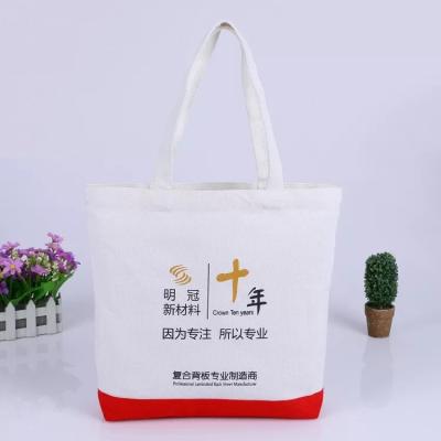 China BSCI handled certified factory colorful cotton canvas cotton shoulder strap printing silk screen promotional bag for sale