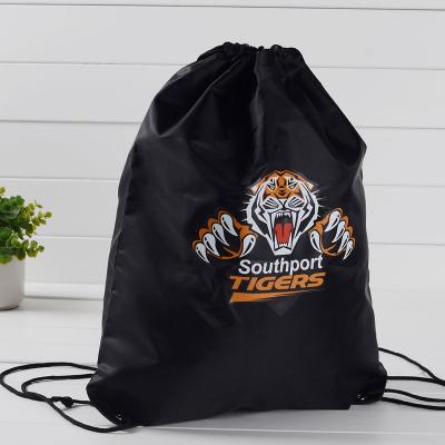 China Large Capacity Waterproof Light Weight GYM Sports Drawstring Backpack Durable Nylon Bag for sale