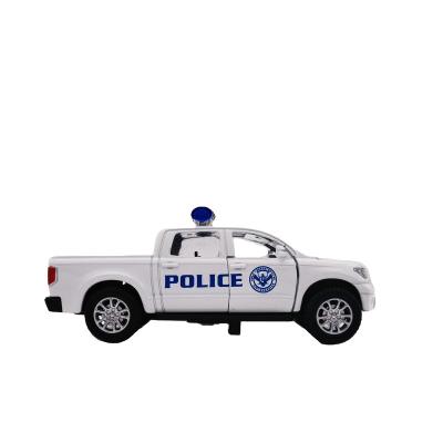 China Hight Quality Alloy Diecast Toy Pull Back Police Car Diecast Model For Children for sale