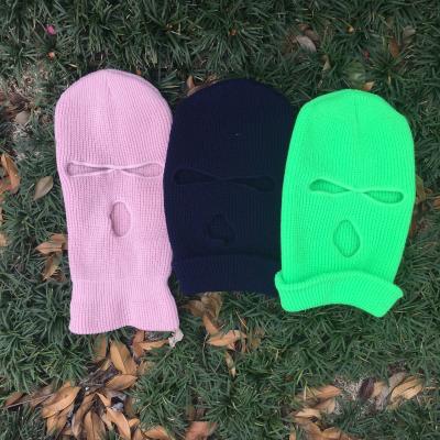 China JOINT Knitted Blanket Balaclava Face Warm Knit Beanie Men Women Safety for sale