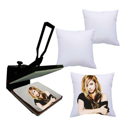 China Hotel Dye Sublimation Blank 100% Polyester Pillow Case, 2 Side Blank Cushion Cover For Flat Heat Press Machine Printing for sale