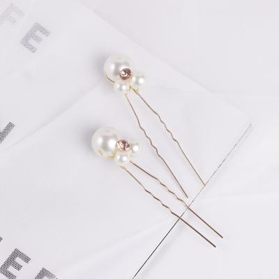 China Studio Bridal Gauze Hairpins Handmade Elegant Imitation Pearl Bridal Hairpin Bridal Modeling Hairpin Bridal Wedding Hairpin for sale