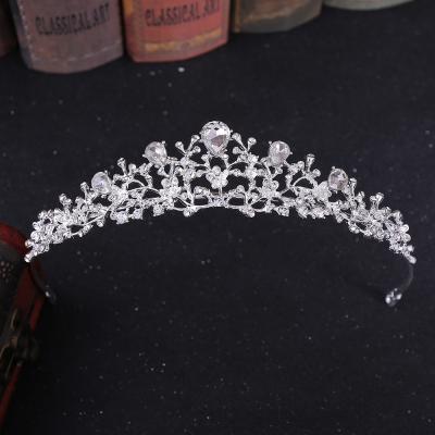 China Handmade Bridal Wedding Crown Rhinestone Crystal Rhinestones Wedding Band Luxury Tiara Wedding Dress Bridal Crown for sale