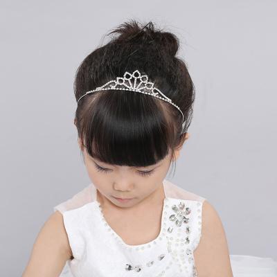 China Children's Handmade Crown Hair Accessories Popular Headband Girls Crown Rhinestone Children Crown for sale