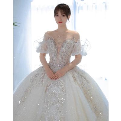 China Luxury Mother Of The Bride Wedding Dress Long Sleeve Train Mermaid Wedding Wear Dresses Bride Wedding Dress Long Sleeve for sale